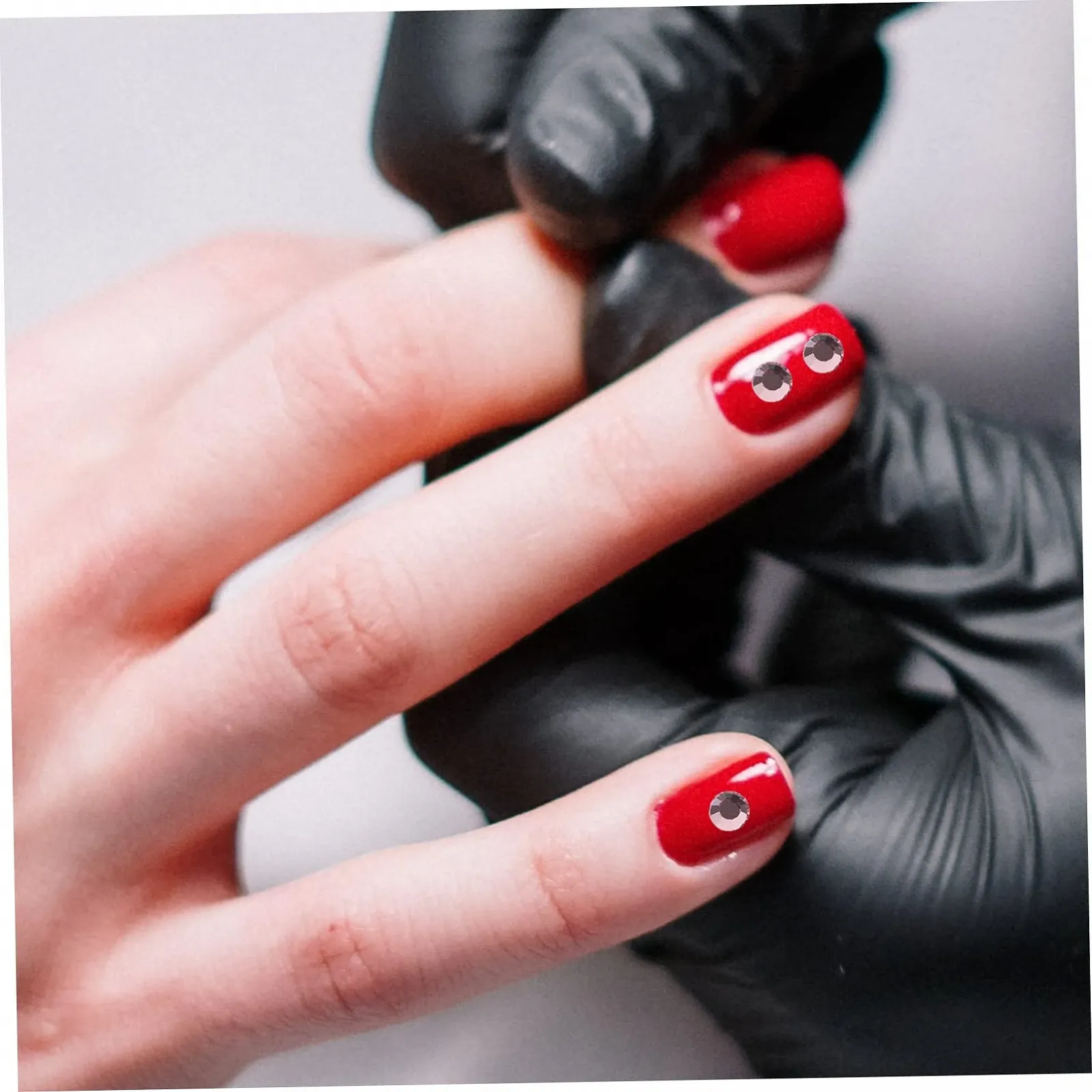 Набор страз для ногтей FRCOLOR 4 в 1, красные, розовые, стеклянные, фото №7