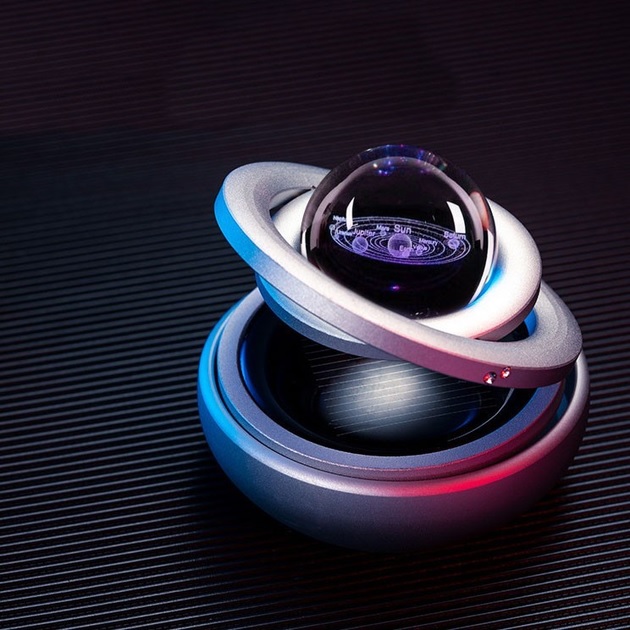 Ароматизатор в автомобиль Левитирующие кольца Галактика от солнечного света MIO 1 сменный картридж Серый 050970, фото №2