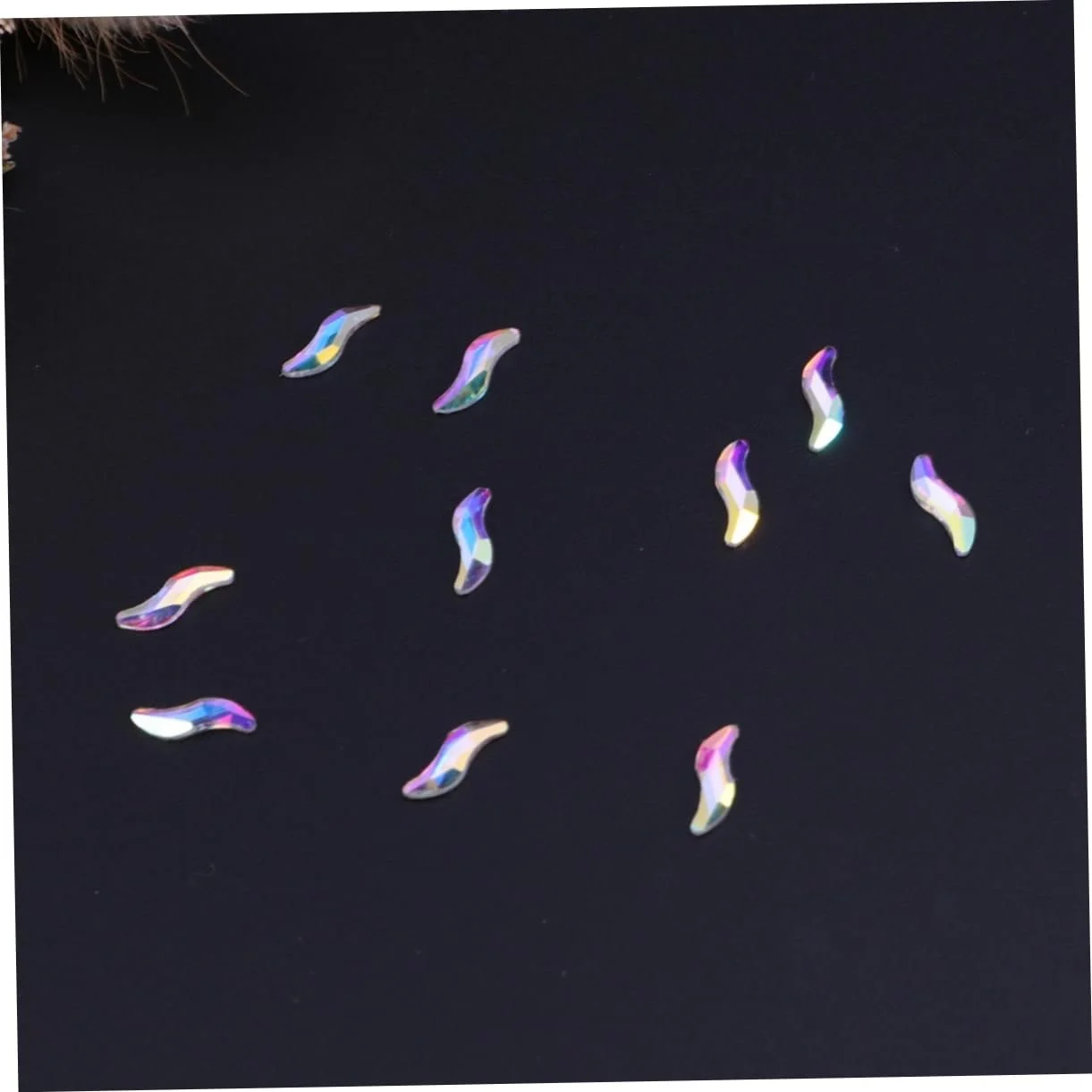 Стрази для нігтів Beavorty кристали Плоскі, паковання 10 штук, фото №5