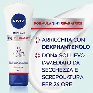 Крем для рук Nivea 3-в-1 Живильна формула Velvet 24 години з декспантенолом - 4 флакони по 100 мл synthetic.ua - Фото 1