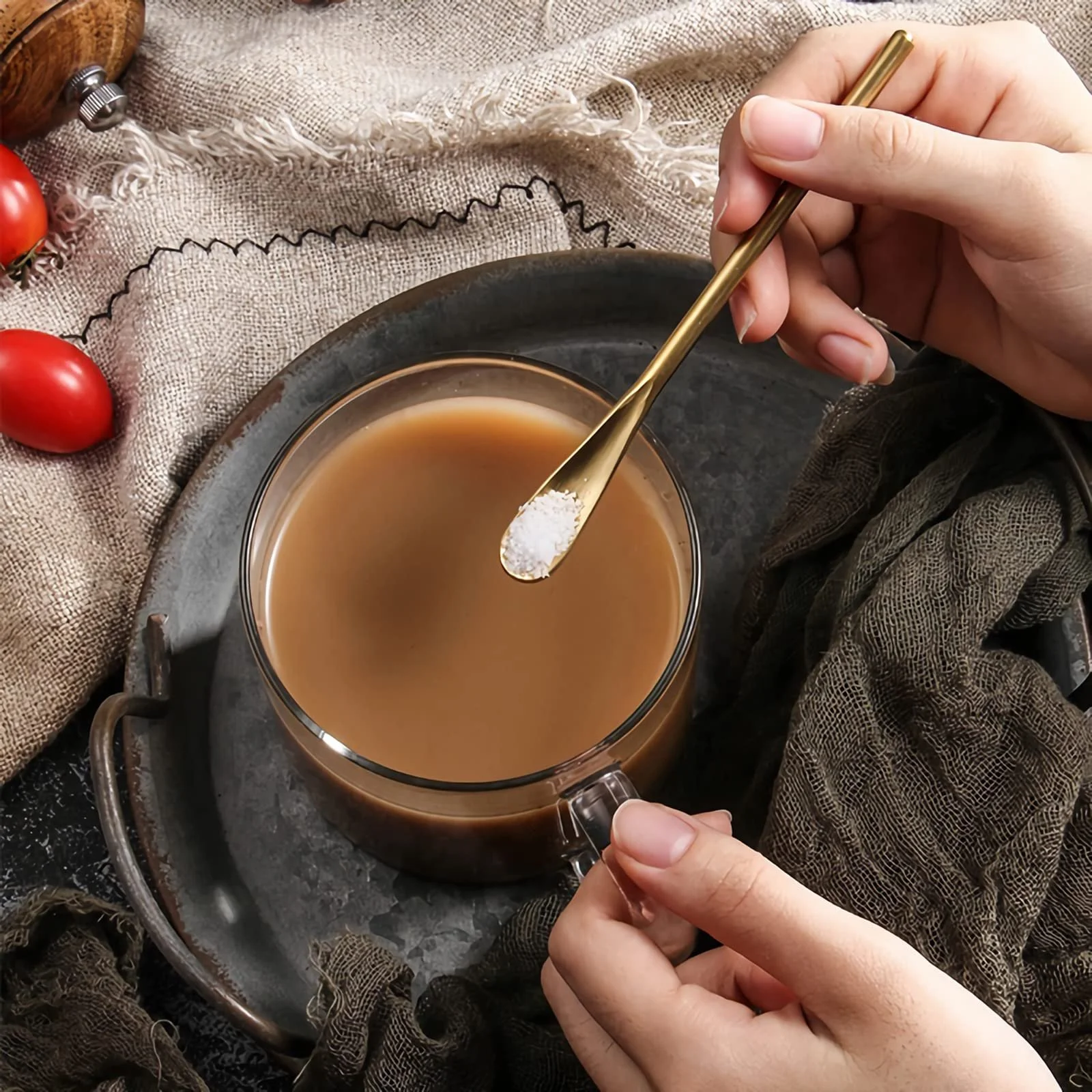 Ложка кавова WUWEOT з нержавіючої сталі, набір 8 штук, 13 см, фото №4 Ложка кавова WUWEOT з нержавіючої сталі, набір 8 штук, 13 см, фото №4