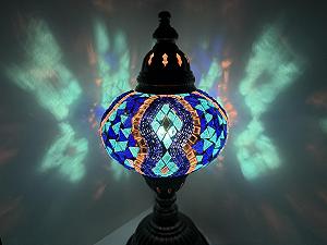Настільна лампа Samarkand Lights Mosaic L Мозаїчна Східна Синя synthetic.ua - Фото 1