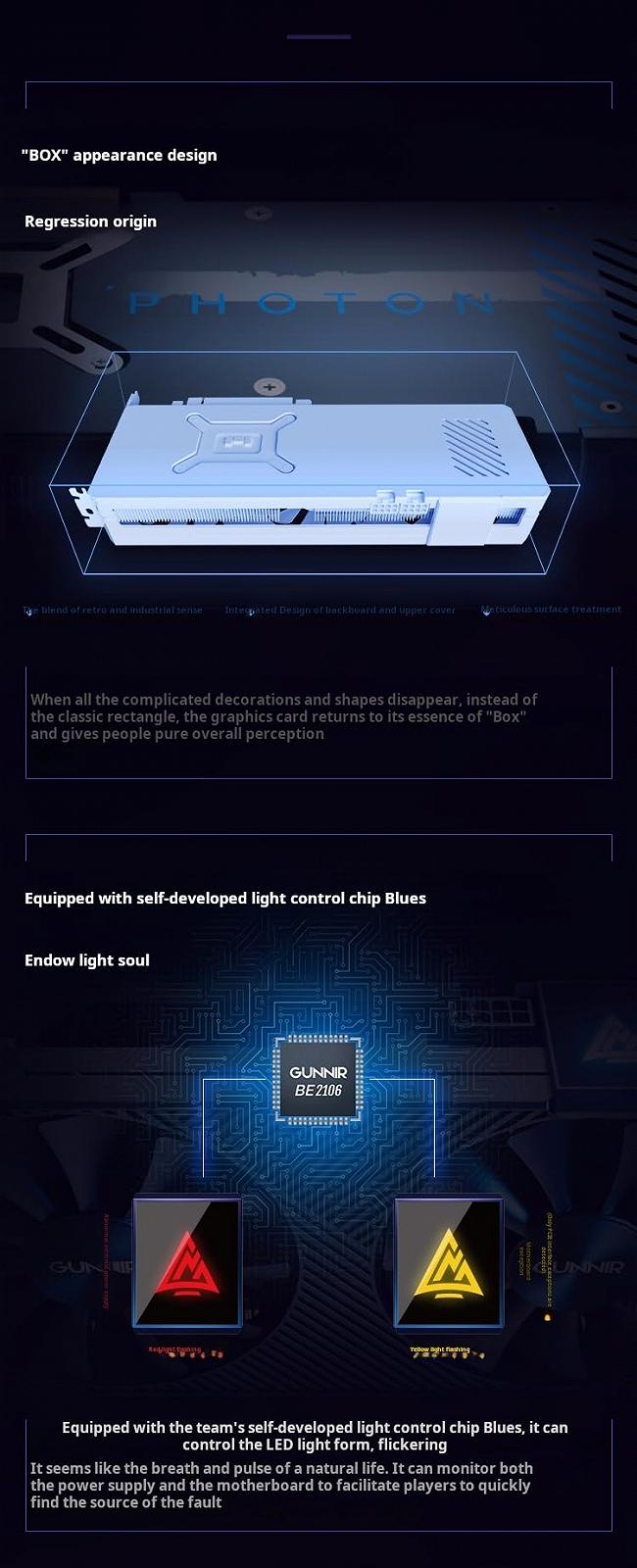 Графическая карта WEELIAO Gunnir Intel Arc A770 Photon 16GB OC GDDR6 2400MHz Три вентилятора Черный, фото №4