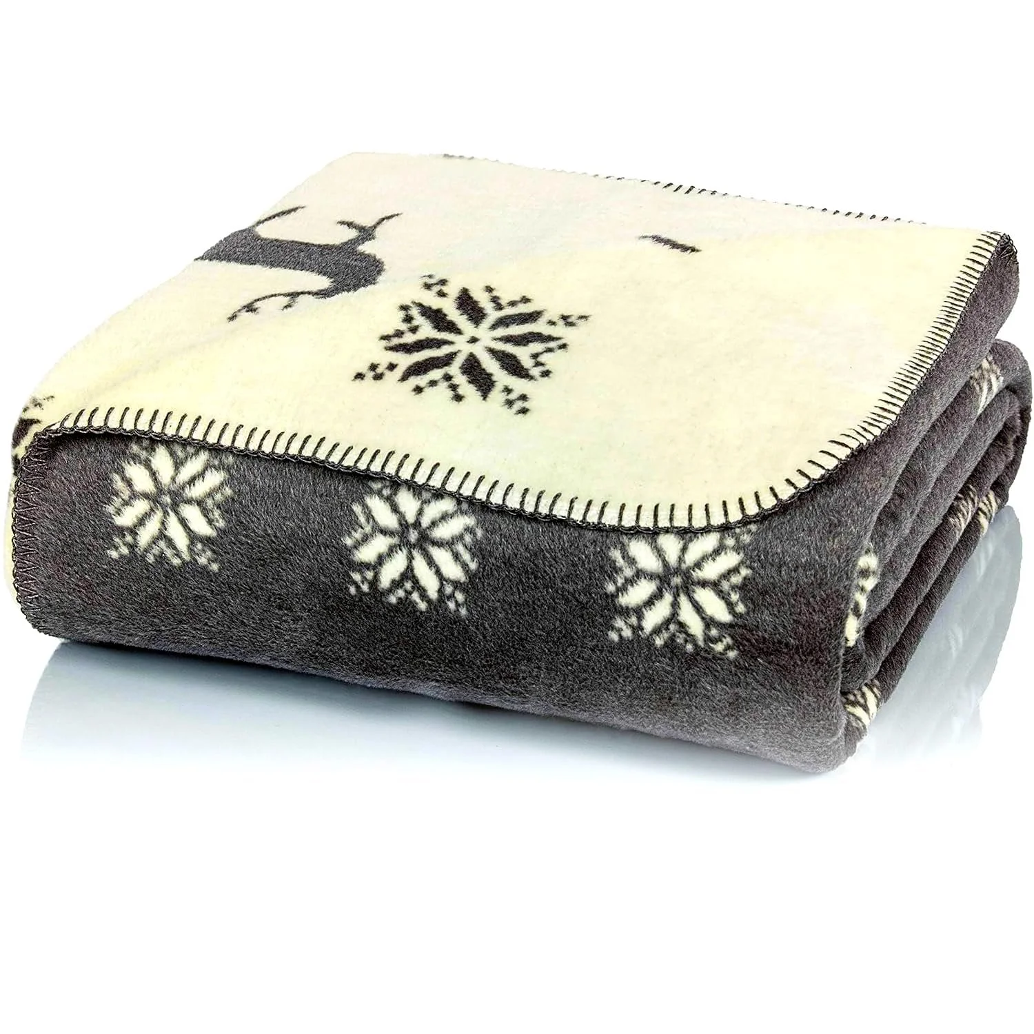 Покривало Glart М'яка Олень Сірий/Бежевий XL 150 x 200 см, фото №1 Покривало Glart М'яка Олень Сірий/Бежевий XL 150 x 200 см, фото №1