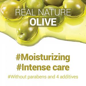 Маска для лица The Face Shop Real Nature Увлажняющая для сухой, грубой кожи Оливковый synthetic.ua - Фото 1