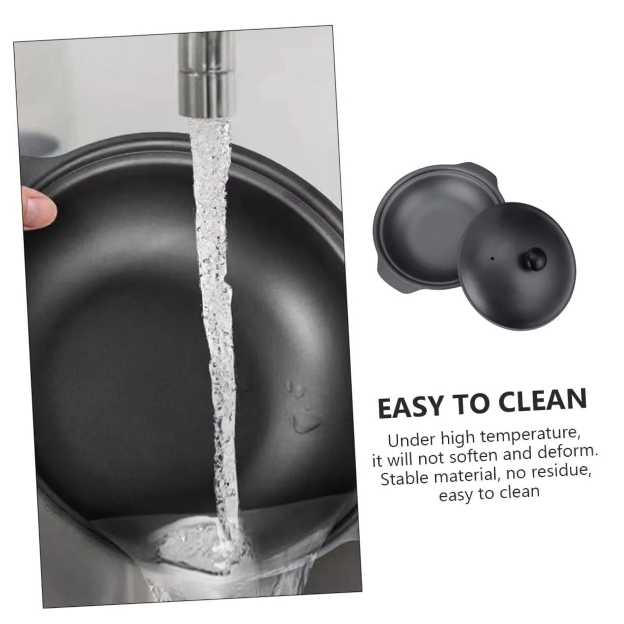 Каструля для тушкування Luxshiny 16 см чавунна з кришкою та паровідводом, фото №6