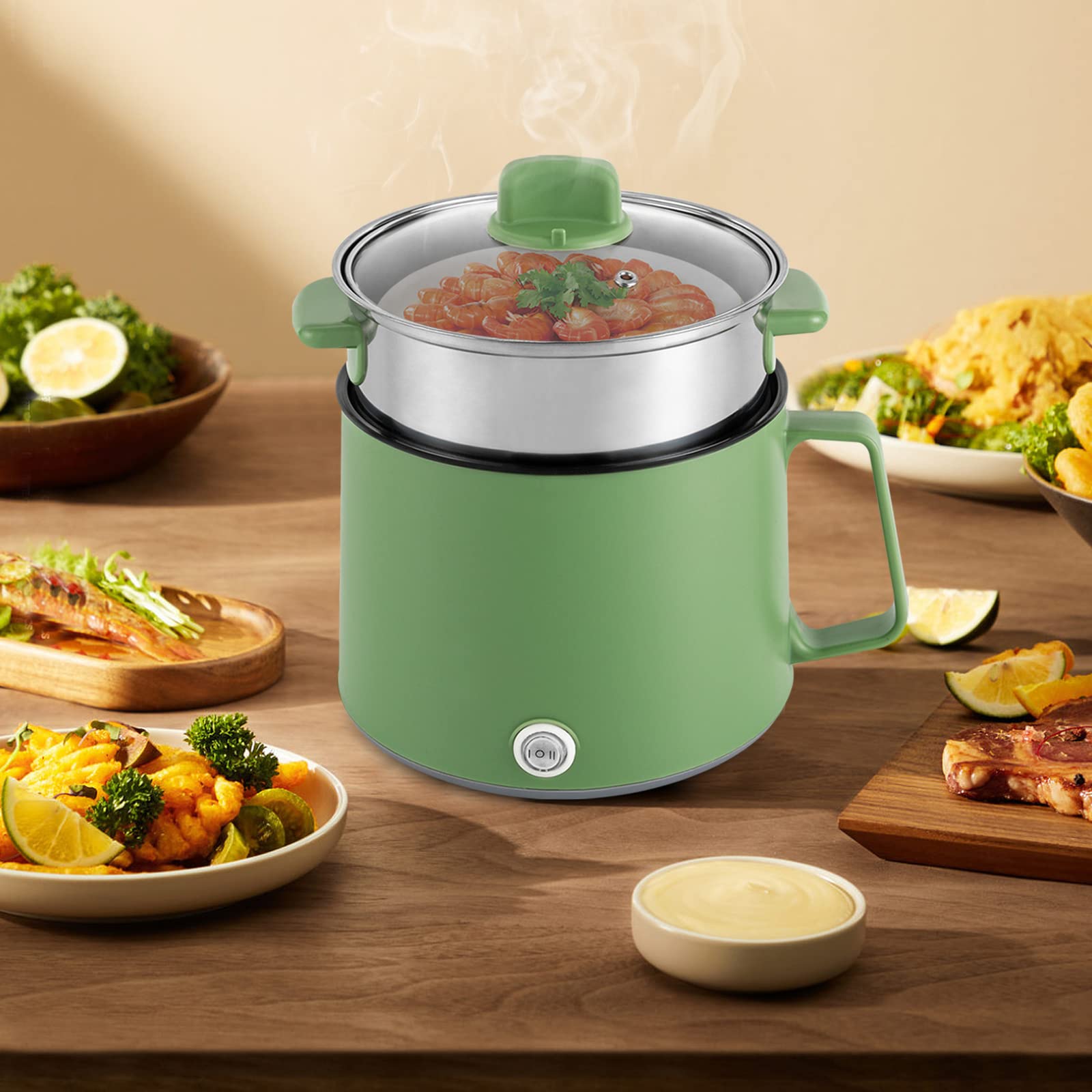 Електрична мультиварка Kochtopf HOT POT 1.7 Л Зелений пароварка рисоварка, фото №5