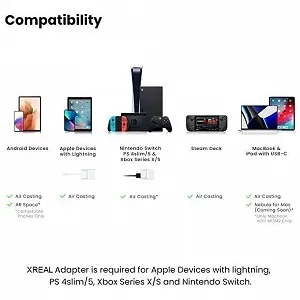 Окуляри доповненої реальності Xreal Air NR-7100RGL Чорні synthetic.ua - Фото 1