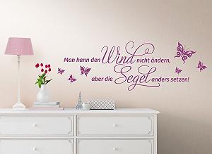 Наклейка на стіну Gran Dora W1236 Quote «Man Cannot Change The Wind...» - Фото 1