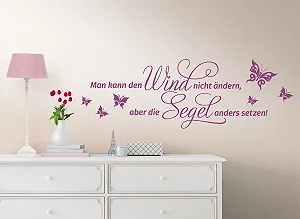 Наклейка на стіну Gran Dora W1236 Quote «Man Cannot Change The Wind...» - Фото 1