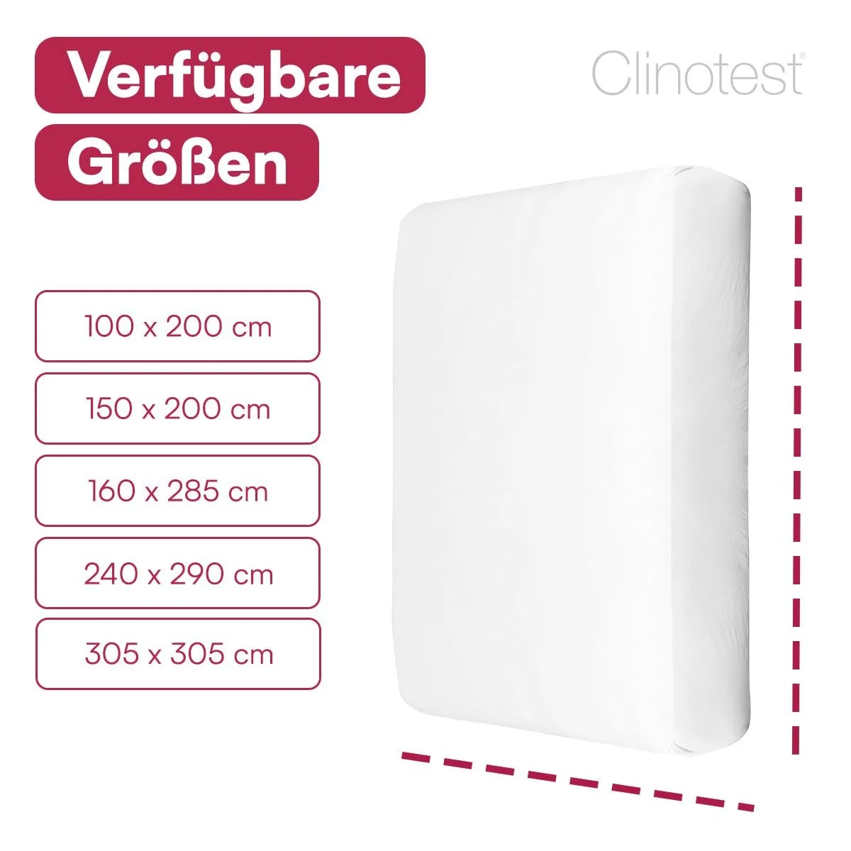 Простирадло Clinotest гладка, біла, 100 % бавовна, 150 x 200 см, фото №2 Простирадло Clinotest гладка, біла, 100 % бавовна, 150 x 200 см, фото №2