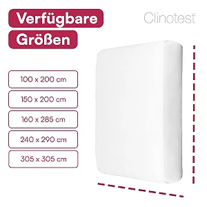 Простирадло Clinotest гладка, біла, 100 % бавовна, 150 x 200 см synthetic.ua - Фото 1