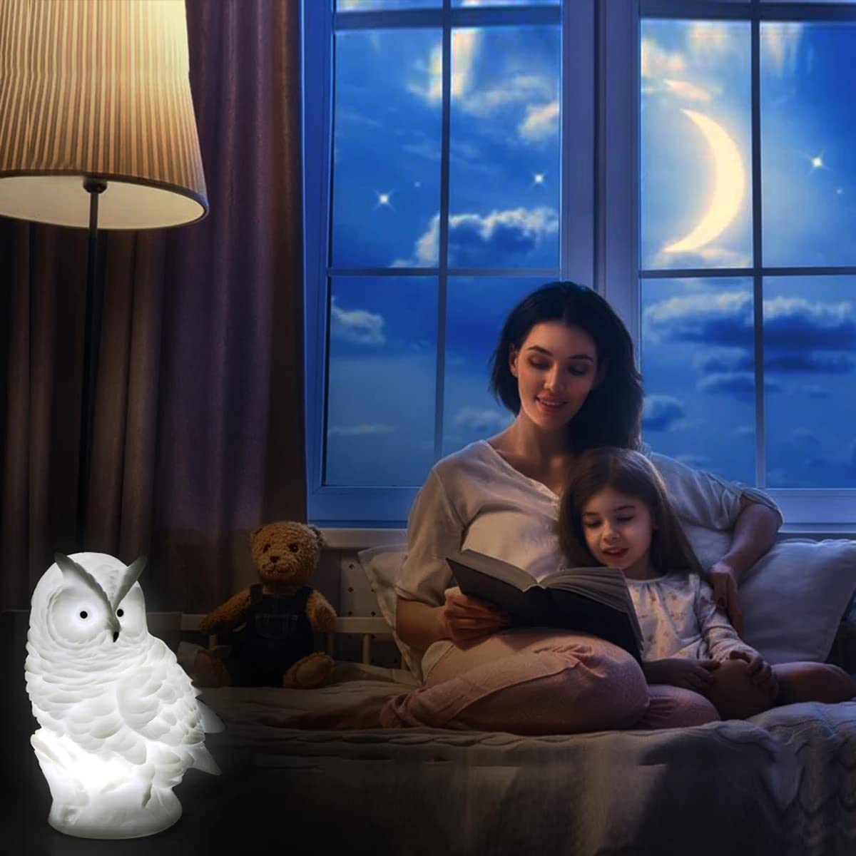 Ночник LOGT LED Сова Цветной, фото №4