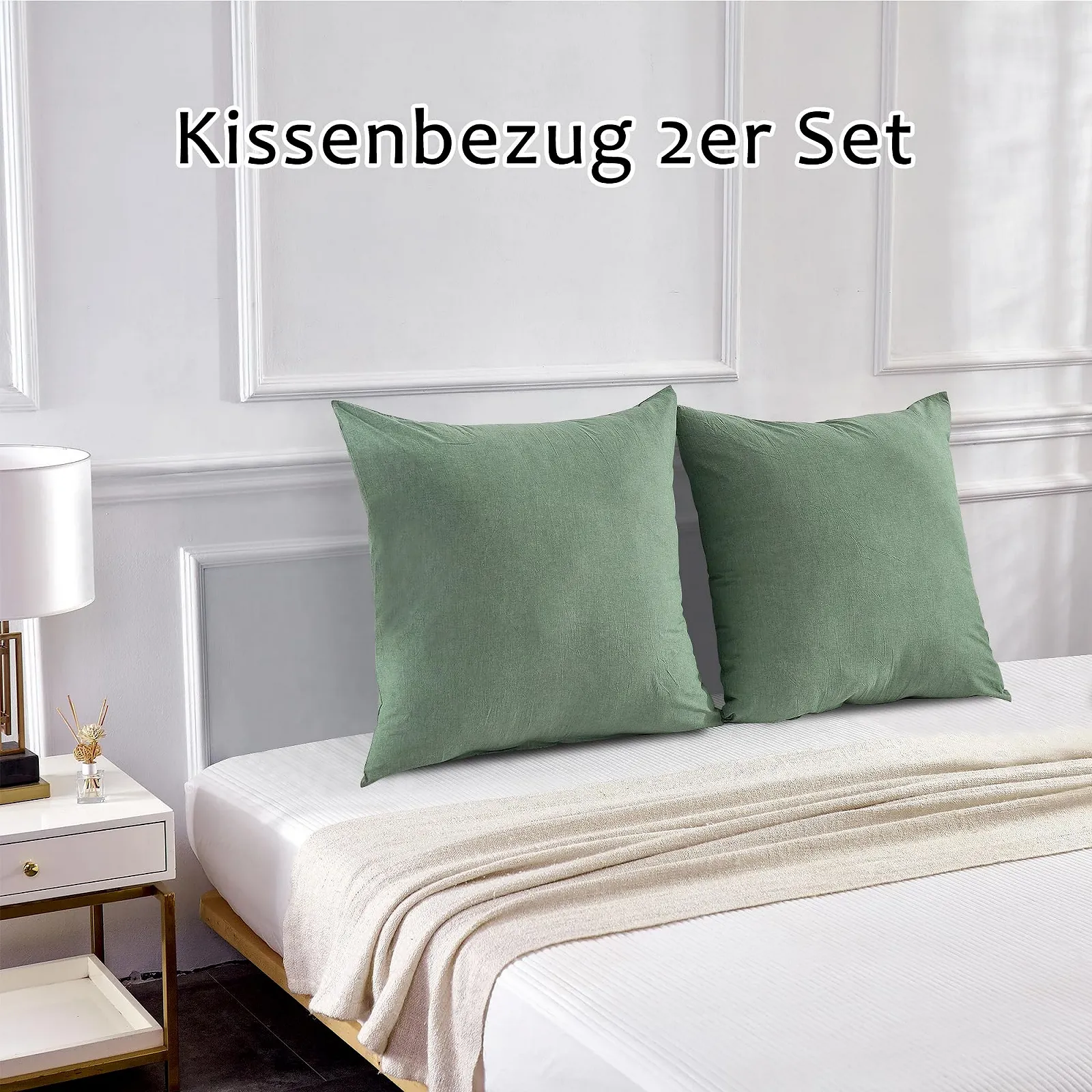 Наволочка TOCOMOA 40 x 40 см, набір з 2 штук – 100% випрана бавовна, фото №5 Наволочка TOCOMOA 40 x 40 см, набір з 2 штук – 100% випрана бавовна, фото №5