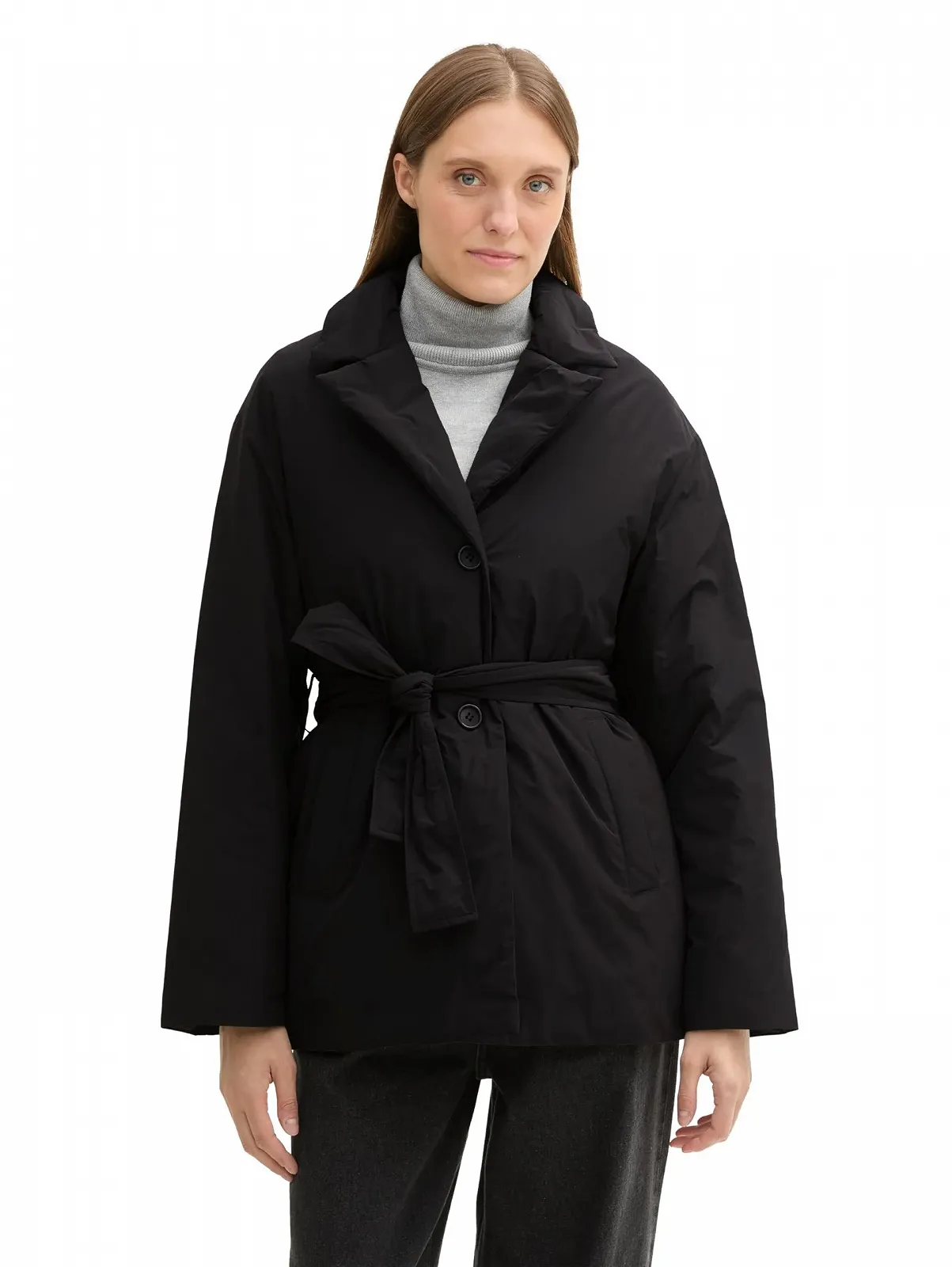 Пальто TOM TAILOR Женское с поясом, фото №1 Пальто TOM TAILOR Женское с поясом, фото №1