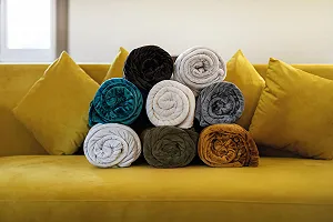 Покрывало Toison d'or Однотонный Бархат Микрозамша Полиэстер 240см x 260см Слоновая Кость synthetic.ua - Фото 1