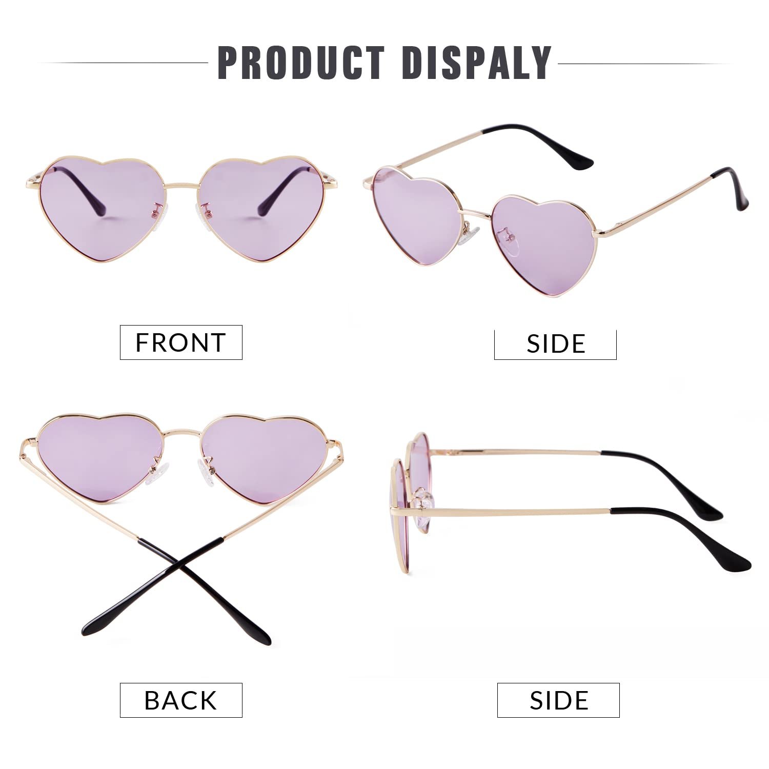 Сонцезахисні окуляри Серце ADEWU Металева оправа, фото №4