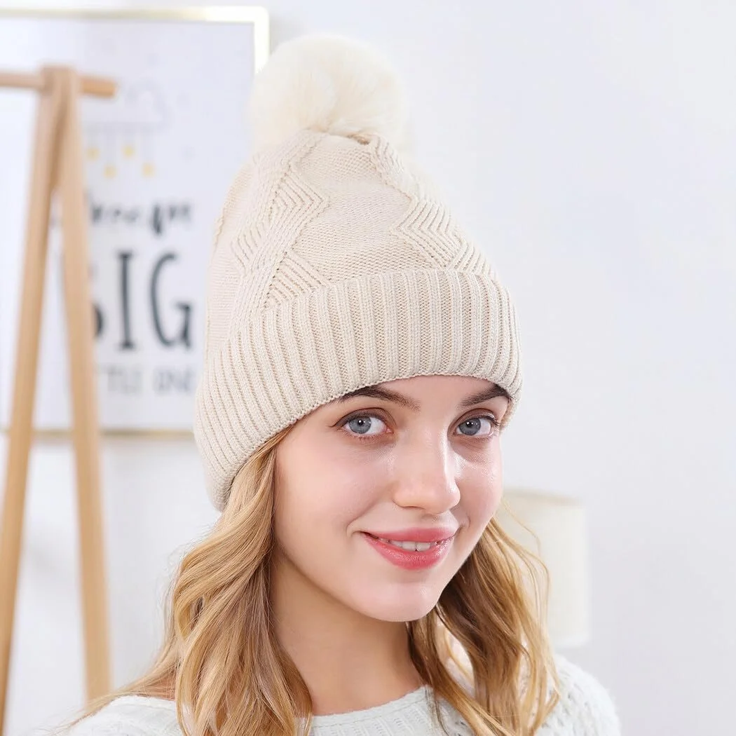 Термошапка з помпоном для дівчинки В'язана, фото №6 Термошапка з помпоном для дівчинки В'язана, фото №6