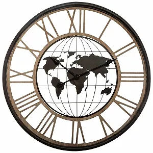 Механические часы Well Home Карта мира Металл - Фото 1