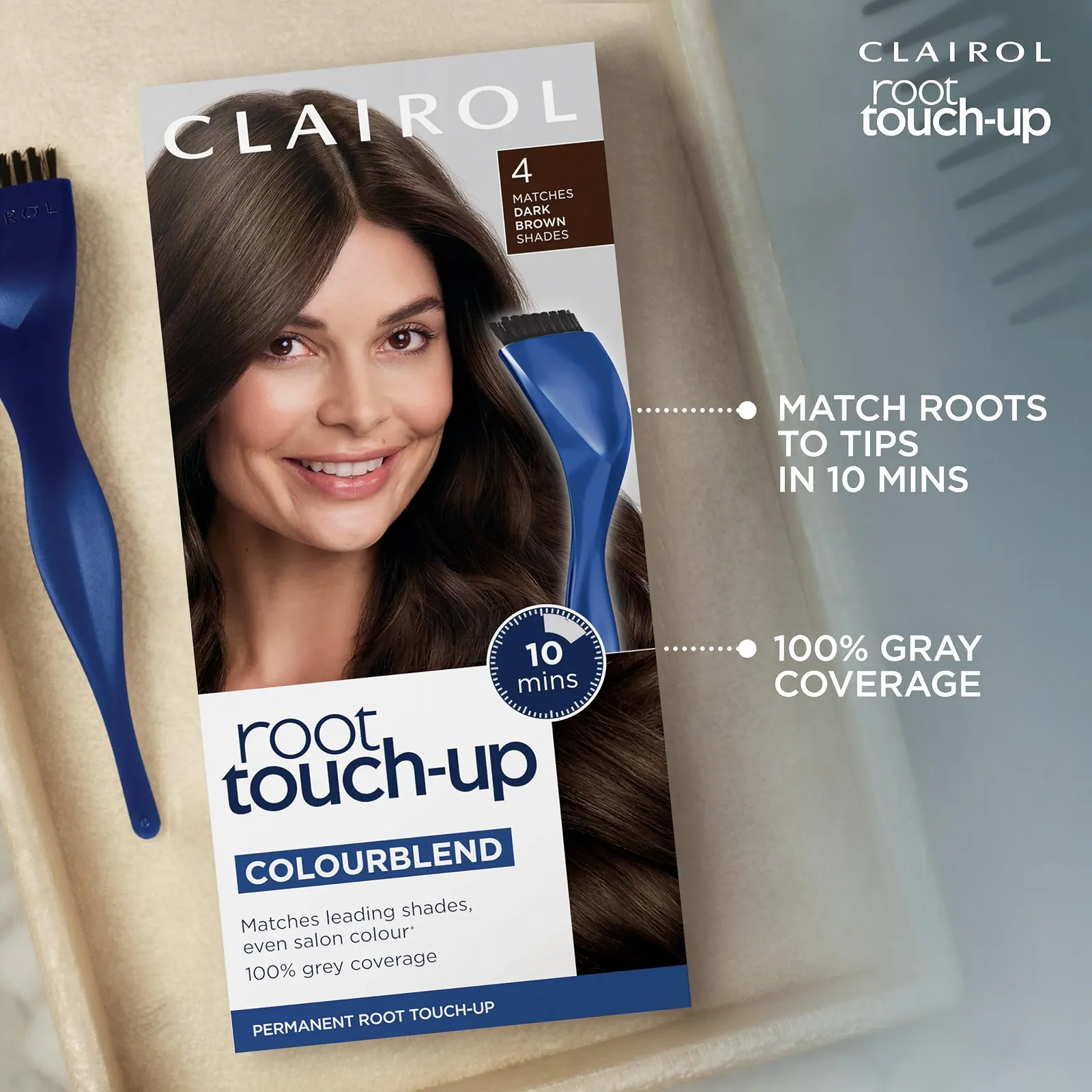 Фарба для волосся Clairol Root Touch Up Permanent 6A Світло-попелястий каштановий, фото №6