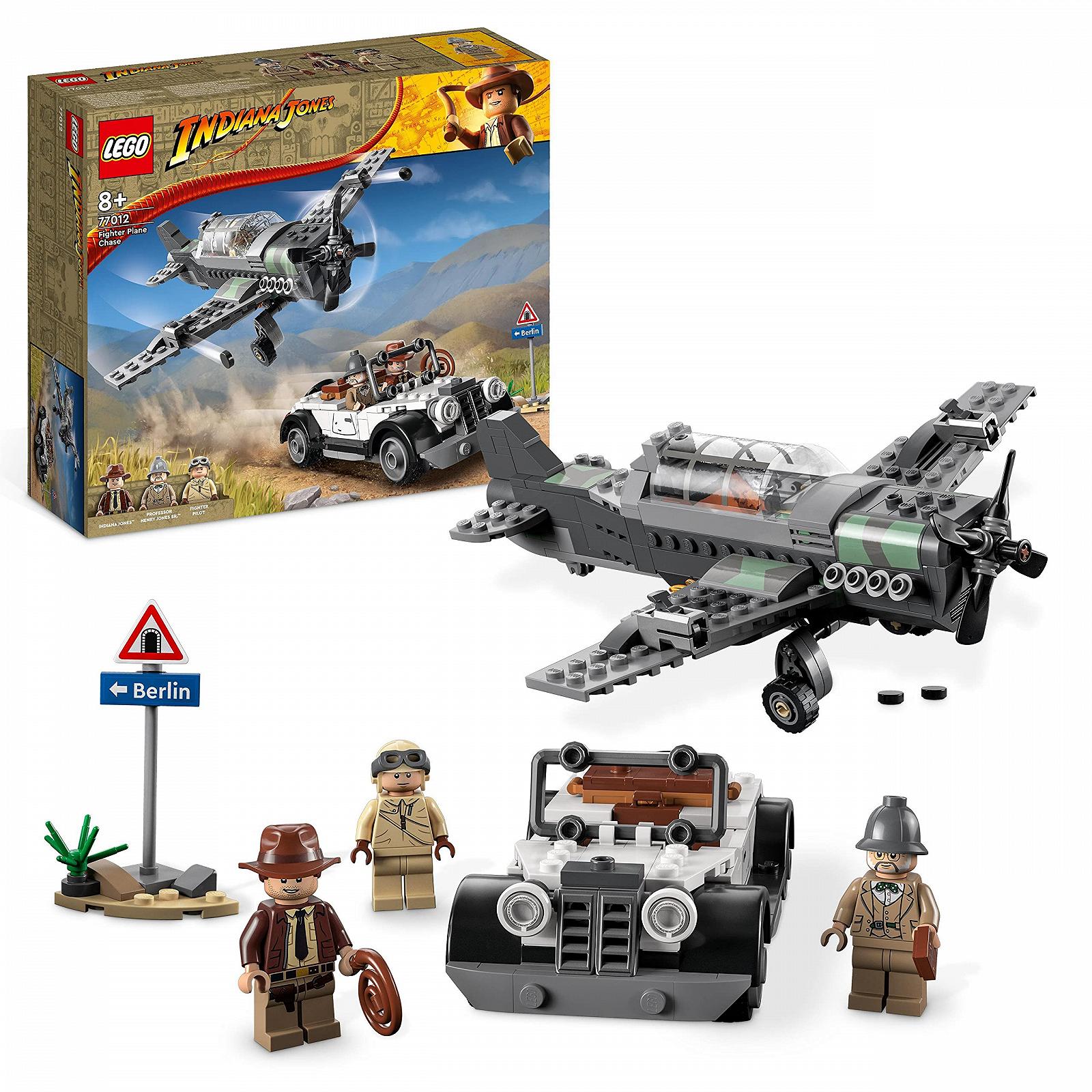 Конструктор LEGO Indiana Jones 77012 Втеча з винищувача з побудовою моделі літака і вінтажного автомобіля, плюс 3 мініфігурки, фото №1