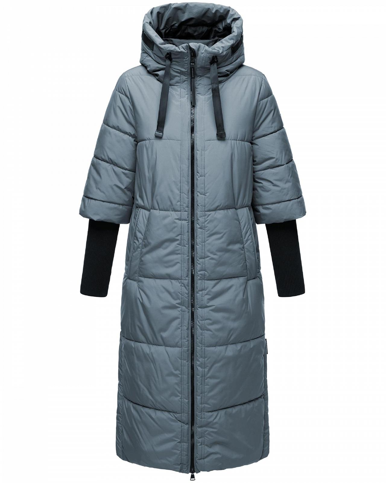 Пальто Navahoo Ciao MIAU XIV Зимове Жіноче Тепле стьобане Довге з капюшоном і в'язаними рукавами, фото №1