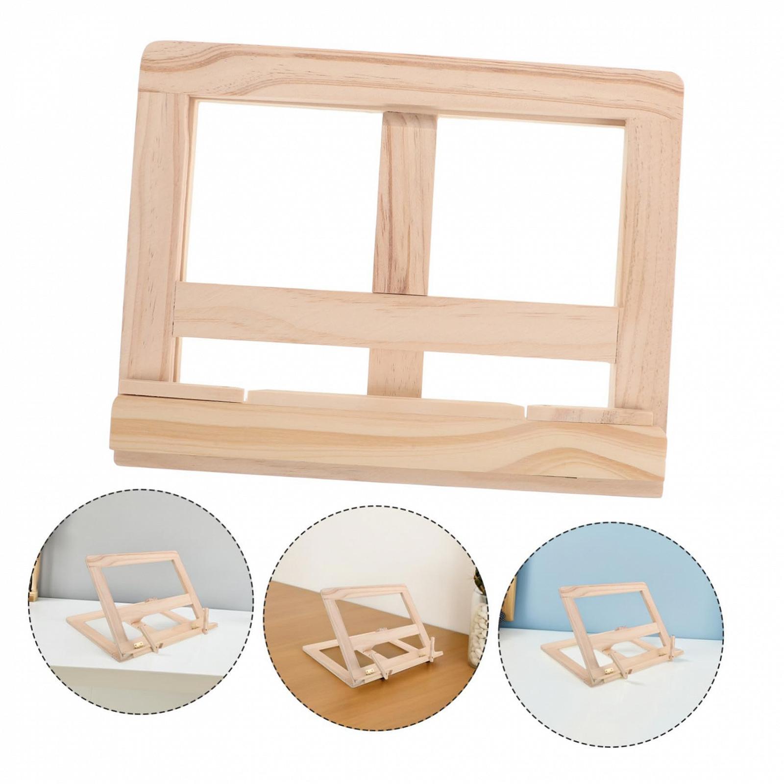 Підставка для ноутбука складана дерев'яна Homoyoyo з тримачем для книг, ергономічна регульована, фото №9