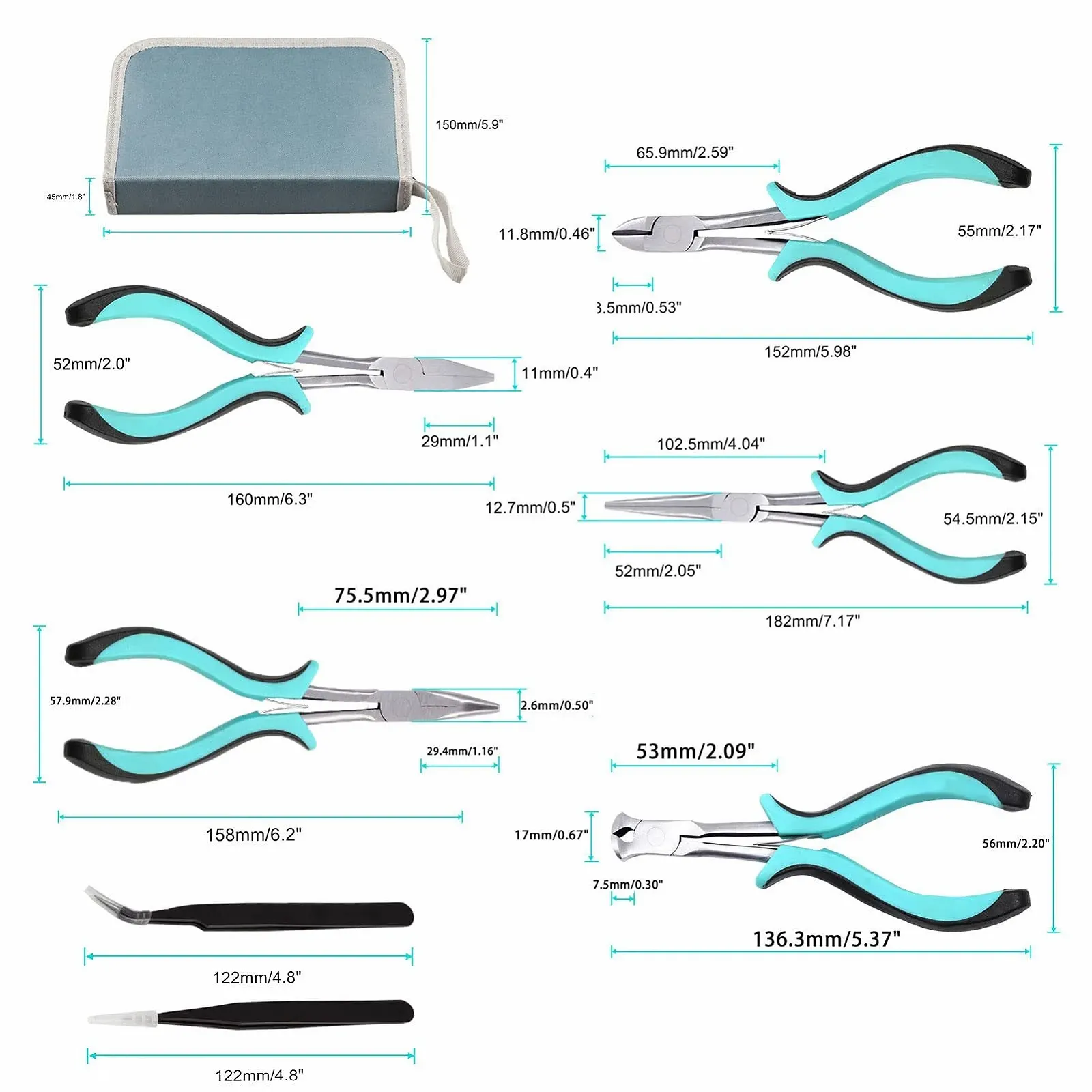 Набор мини плоскогубцев SPEEDWOX 5 штук, включая плоскогубцы с плоским носом, плоскогубцы с изогнутым длинным носом, боковые кусачки, плоскогубцы с длинным носом, торцевые кусачки для рукоделия, ремонта, фото №7 Набор мини плоскогубцев SPEEDWOX 5 штук, включая плоскогубцы с плоским носом, плоскогубцы с изогнутым длинным носом, боковые кусачки, плоскогубцы с длинным носом, торцевые кусачки для рукоделия, ремонта, фото №7