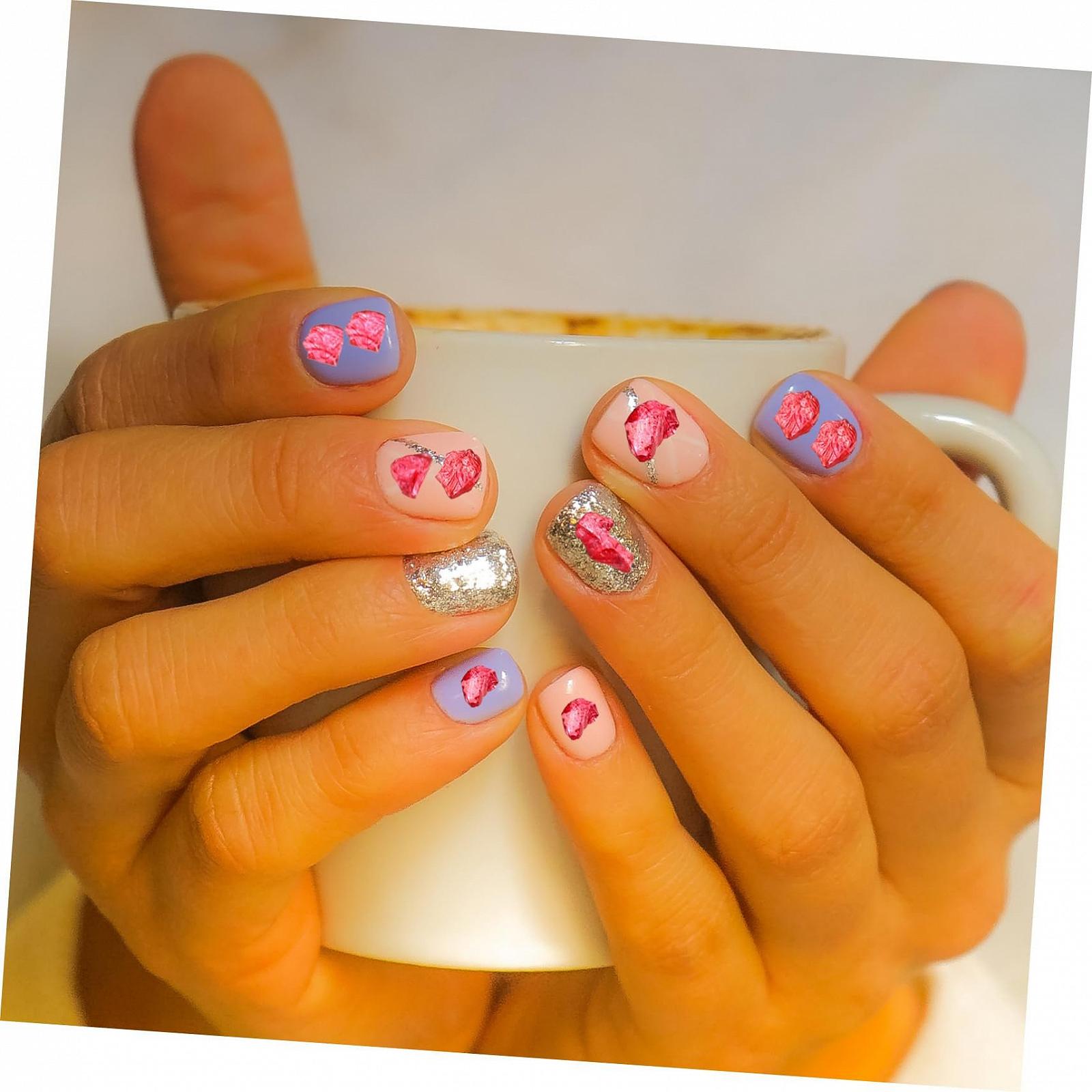 Песок для декора ногтей 1tasche, мешочек, разноцветный стеклянный песок, фото №5