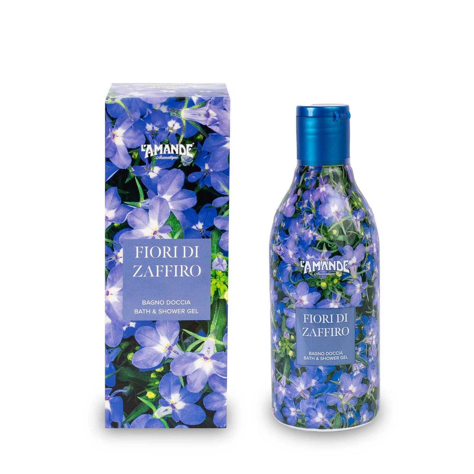 Гель для душа L'AMANDE Sapphire Blossoms Миндаль и карамель 250 мл, фото №2