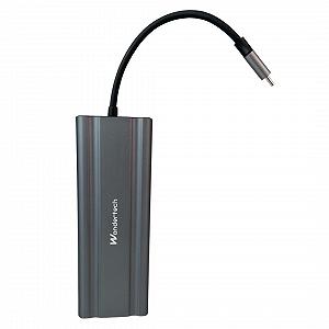 Концентратор Wondertech WT00586 Type-C Hub 10-в-1 для ноутбуків: 4x USB 3.0, 1x USB 2.0, HDMI, VGA, SD/TF, 3,5 мм jack synthetic.ua - Фото 1