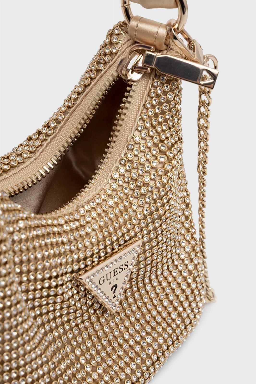 Женская сумка GUESS Hobo Mini Gold, фото №4