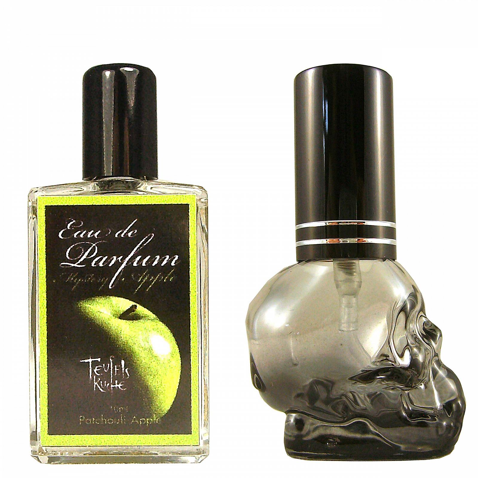 Туалетна вода Teufelsküche Patchouli Mystery Яблуко + Порожня Пляшка Череп Пачулі з Яблуком, фото №1 Туалетна вода Teufelsküche Patchouli Mystery Яблуко + Порожня Пляшка Череп Пачулі з Яблуком, фото №1