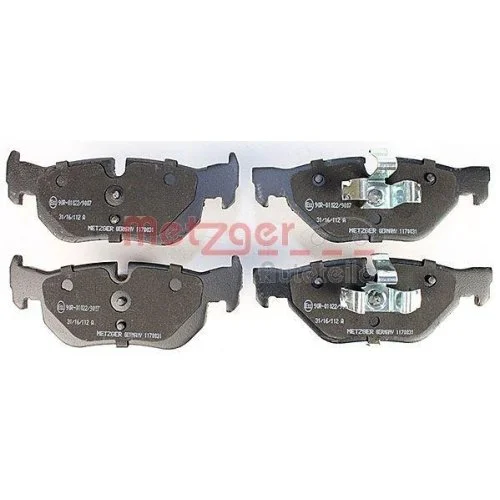 Комплект тормозных колодок, дисковый тормоз METZGER 1170031 для BMW задний мост, фото №2