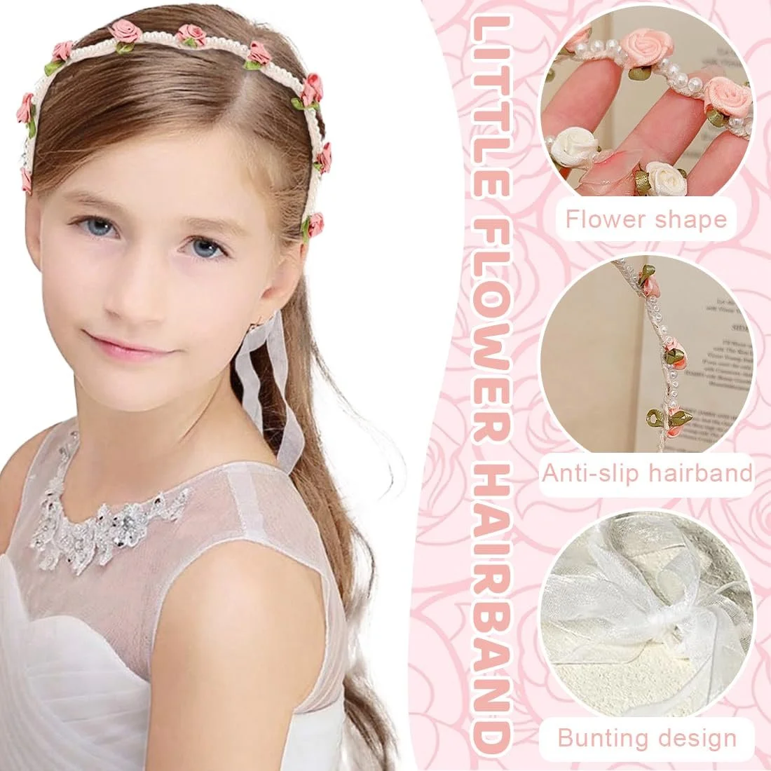 Вінок для волосся для дівчинки Квітка, фото №2