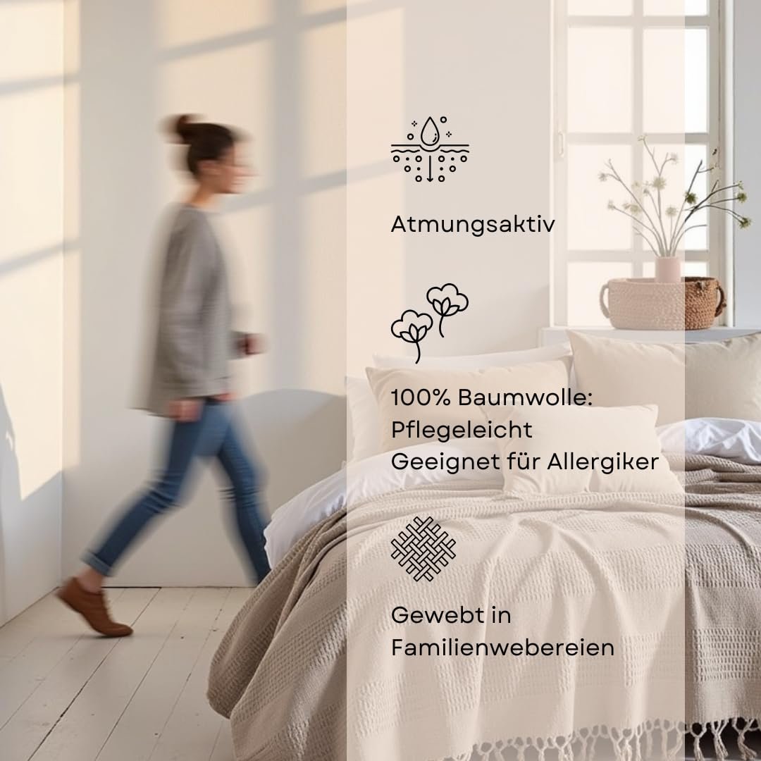 Покривало Вафельний вигляд BOHORIA The Urban Loft 200 x 220 см Бавовна, фото №6