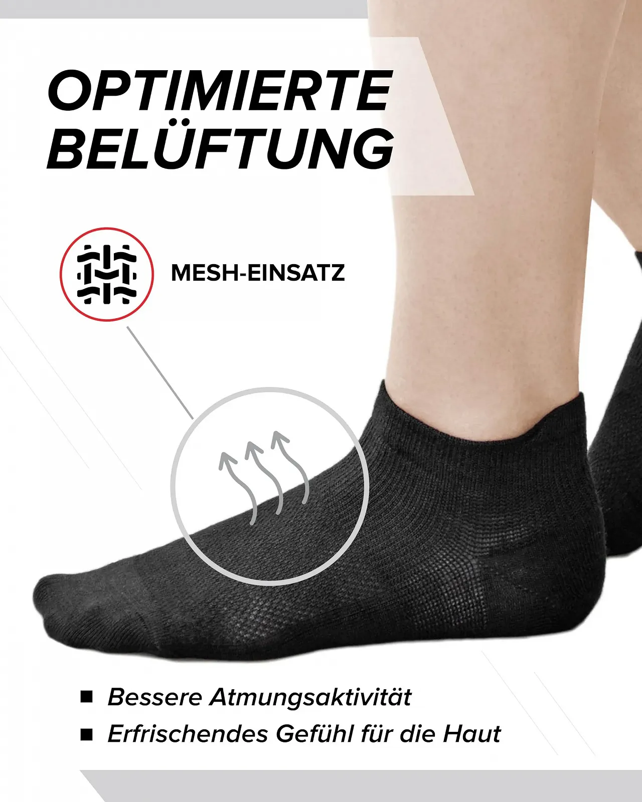 Женские носки Тип vitsocks Шерсть мериноса Тонкие дышащие носки для тренировок (3 пары) Размер 35-38, 39-42, фото №5