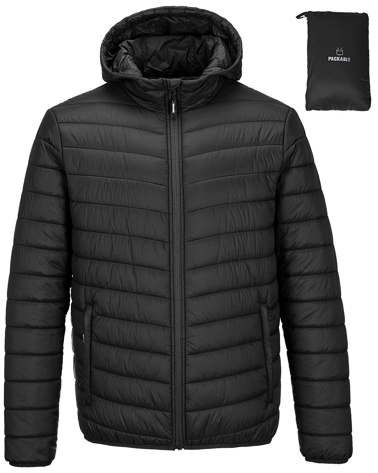 Куртка Outdoor Ventures Пуховик Мужская Легкая Водостойкая С Капюшоном Утепленная Зимняя Упаковываемая С Карманами Для Походов Кемпинга Путешествий, фото №1