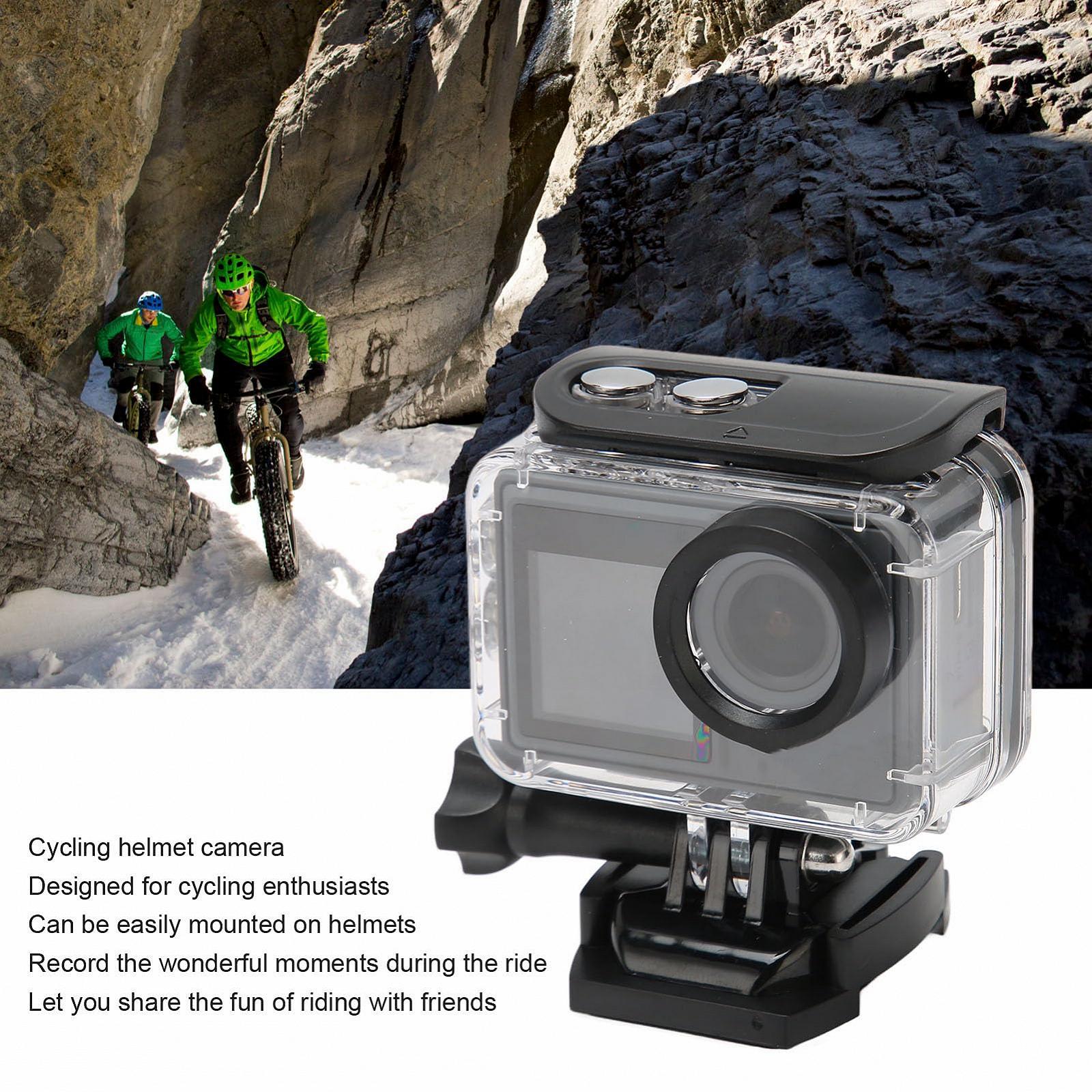 Водонепроницаемая экшн-камера 5K с WiFi и пультом дистанционного управления двухцветный экран 30м для катания на велосипеде, фото №2