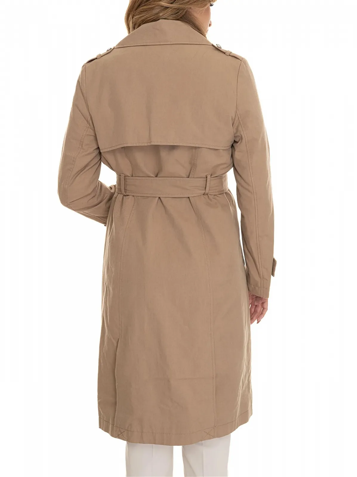 Женская куртка Guess Jade классический тренч бежевый S, фото №4