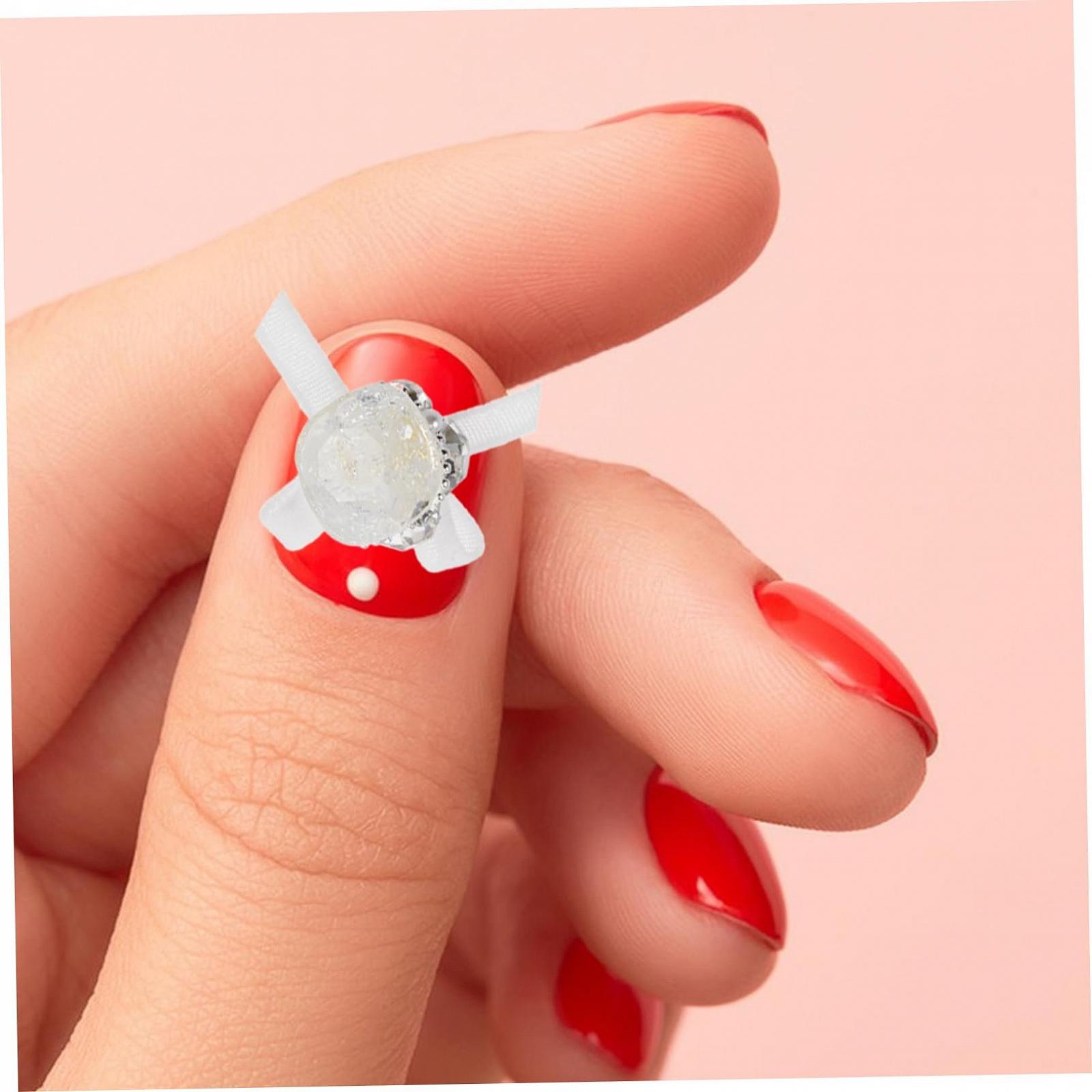 Украшение для ногтей Бант Healeved Акриловые стразы 8 шт., фото №6