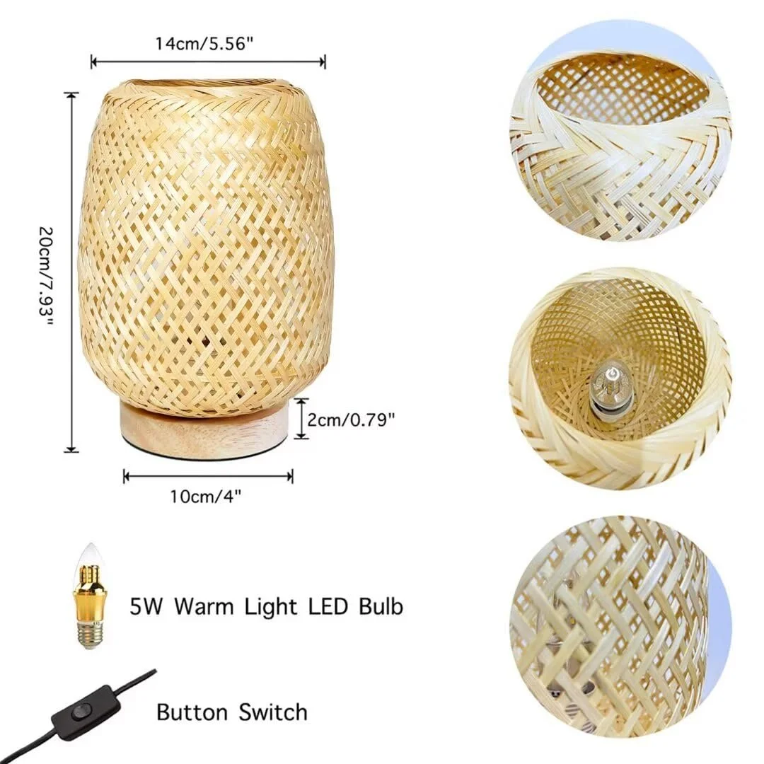 Настільна лампа Bamboo Weave Small Exquisite Japanese Style Style 1, фото №5