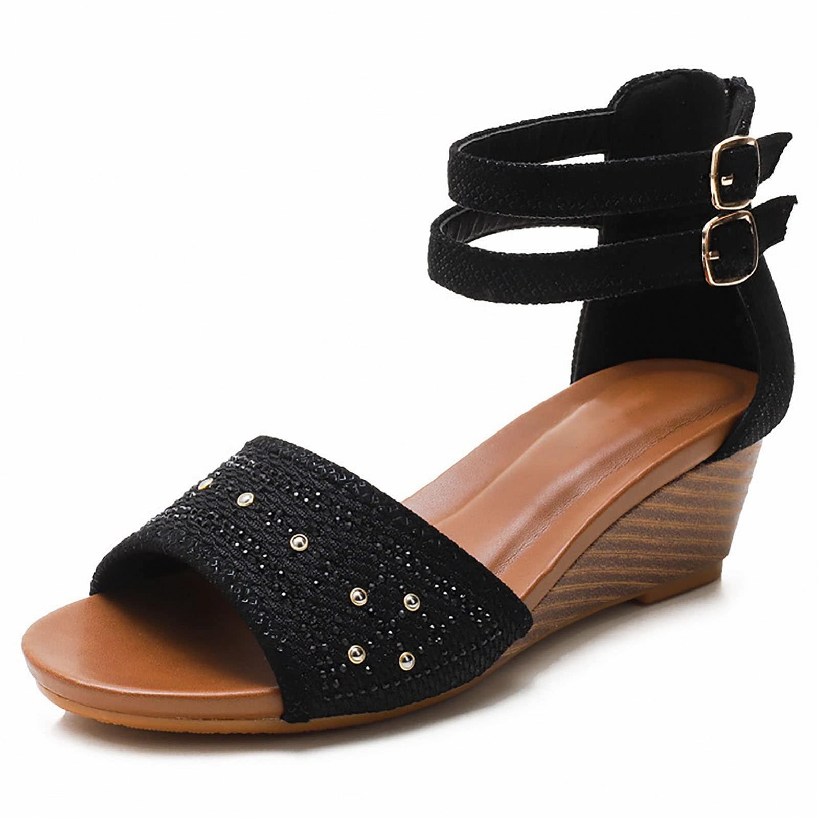 Босоніжки Відкритий носок 5 cm Sport Sandalen Schwarz, фото №1