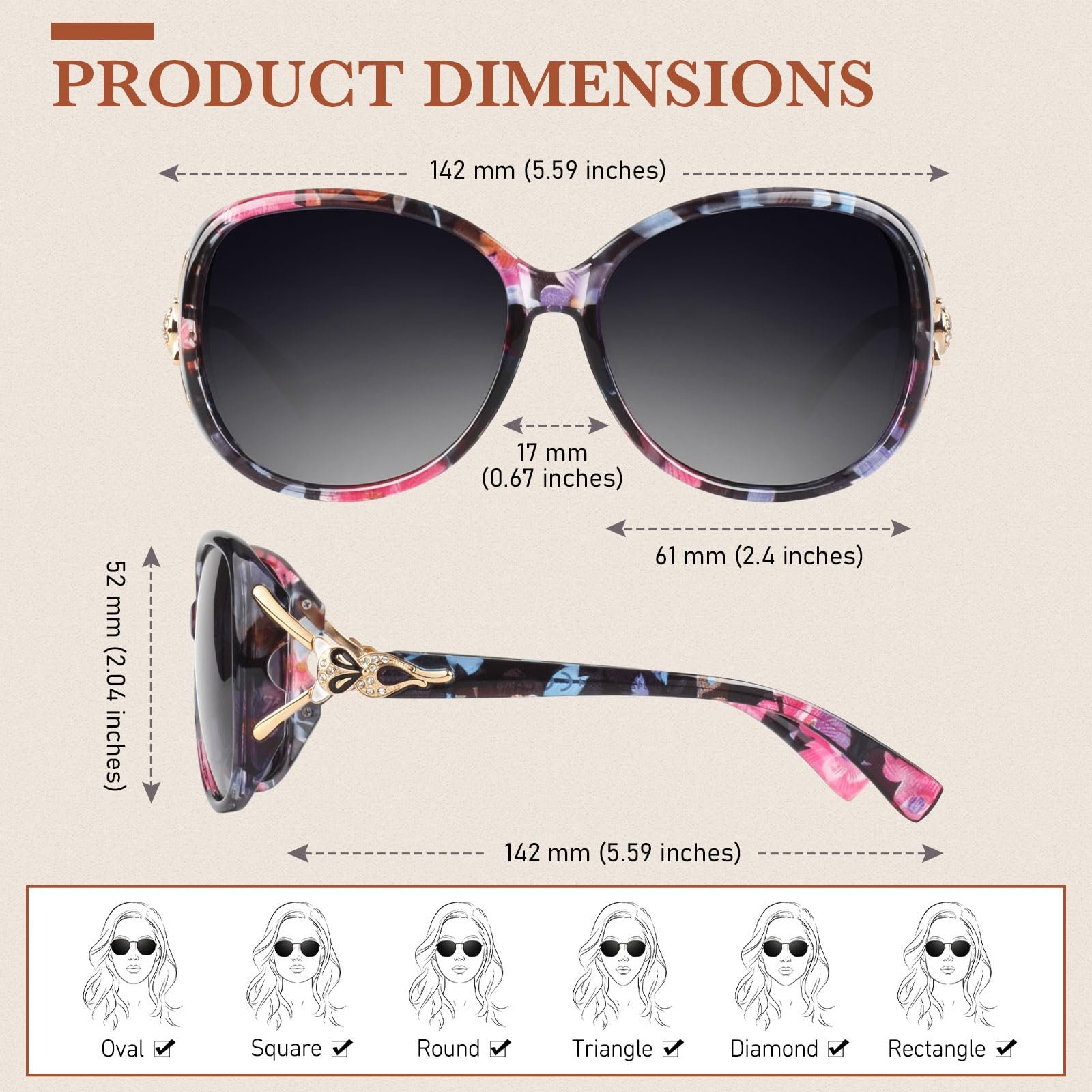 Сонцезахисні окуляри Жіночі поляризовані модні великі класичні, фото №5 Сонцезахисні окуляри Жіночі поляризовані модні великі класичні, фото №5