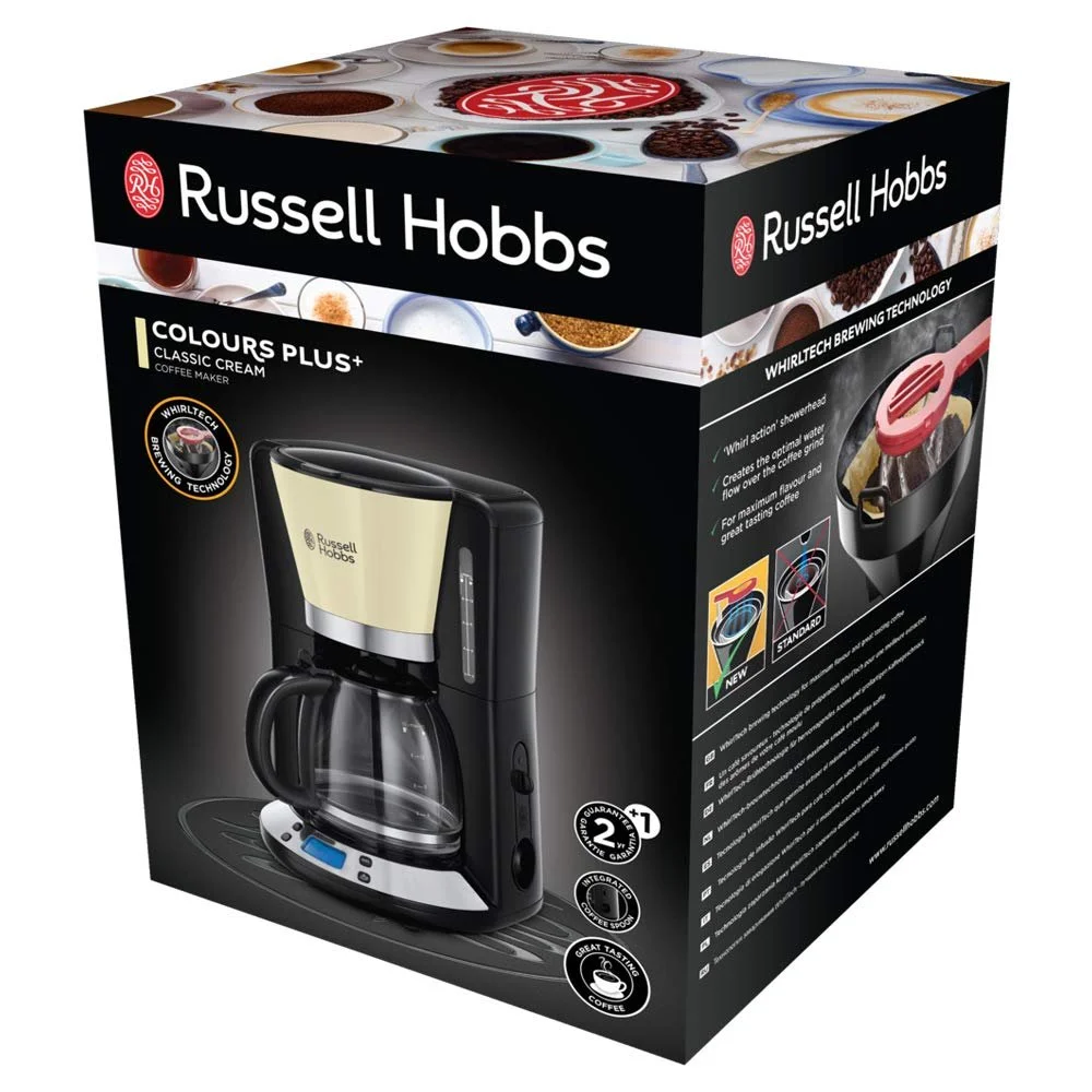 Кофеварка фильтровальная Russell Hobbs Colours+ Digital 1.25 л 1100 Вт Cream, фото №2