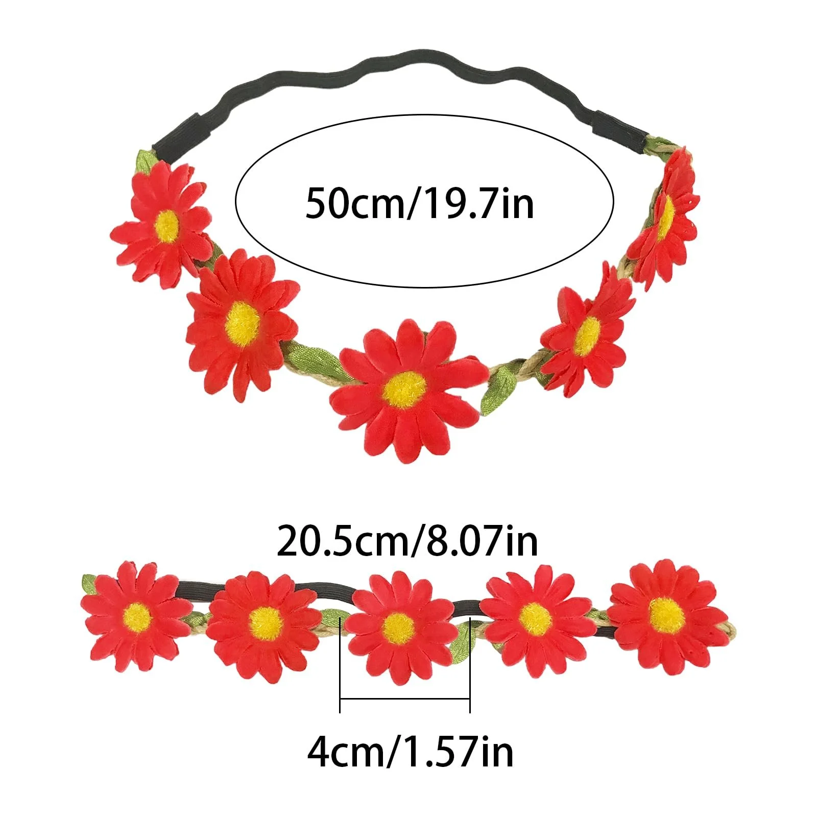 Вінок для волосся з квітами гуски, фото №2