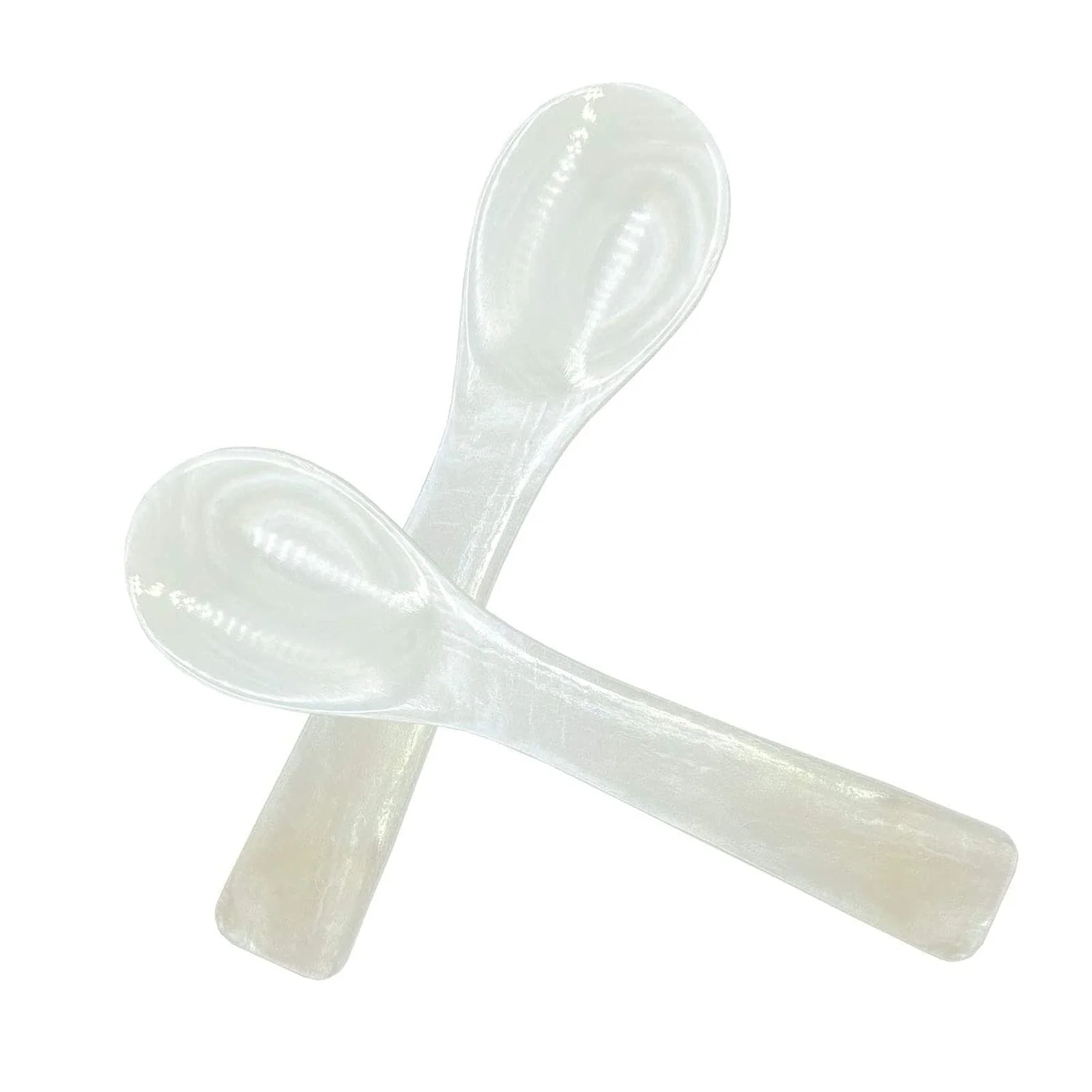 Набір ложок для ікри 2 шт, 9 см, ручна робота, з перламутру, з круглою ручкою, з пластиковою коробкою для зберігання білий, фото №1 Набір ложок для ікри 2 шт, 9 см, ручна робота, з перламутру, з круглою ручкою, з пластиковою коробкою для зберігання білий, фото №1