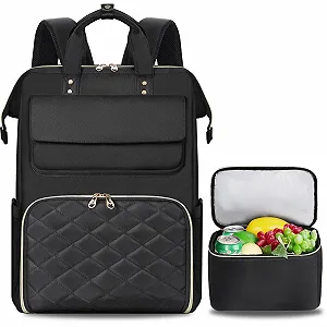 Рюкзак для ноутбука BERTASCHE 15.6" з термосумкою Чорний/Бежевий - Фото 1