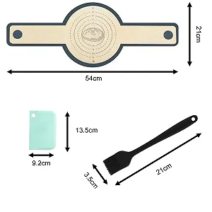 Килимки для випікання хліба YUNYU Silicone Bread Sling з ручками багаторазові зі скребком та пензликом 2 шт synthetic.ua - Фото 1