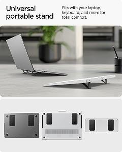 Підставка для ноутбука Spigen Slim Fold 2PC - Чорний synthetic.ua - Фото 1